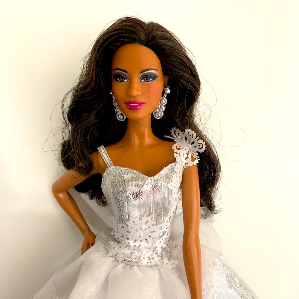 Holiday Barbie with stand